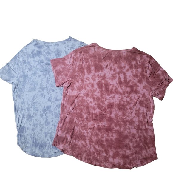 Old Navy Luxe 1X bleach dye, tie dye tee shirts with flaws bundle - Picture 2 of 7